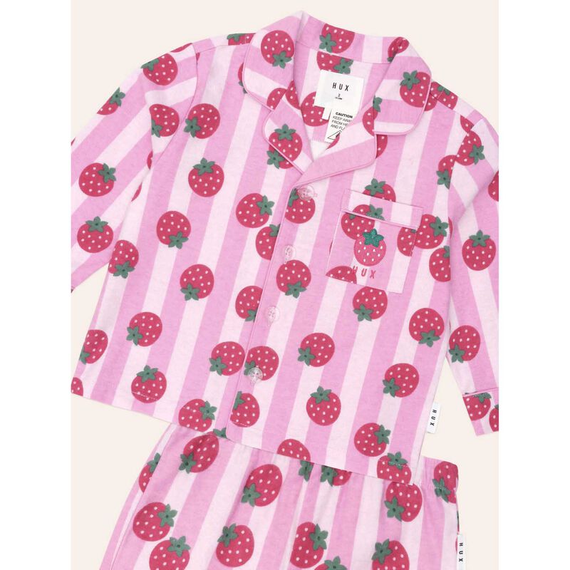 Huxbaby Strawberry Fields Forever Stripe Flannel Pj image number 2
